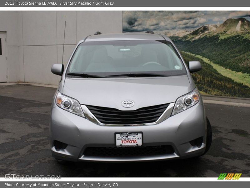 Silver Sky Metallic / Light Gray 2012 Toyota Sienna LE AWD