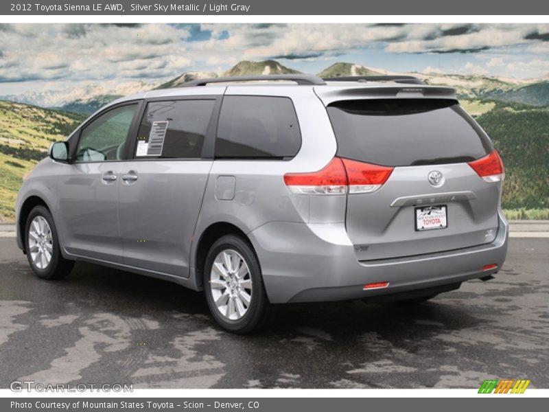 Silver Sky Metallic / Light Gray 2012 Toyota Sienna LE AWD