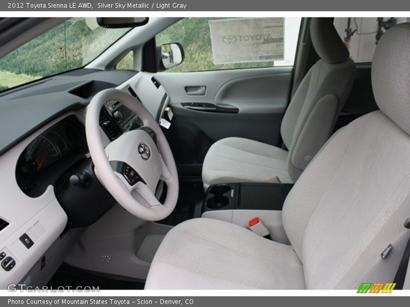 Silver Sky Metallic / Light Gray 2012 Toyota Sienna LE AWD