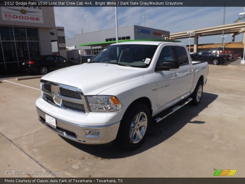 Bright White / Dark Slate Gray/Medium Graystone 2012 Dodge Ram 1500 Lone Star Crew Cab 4x4
