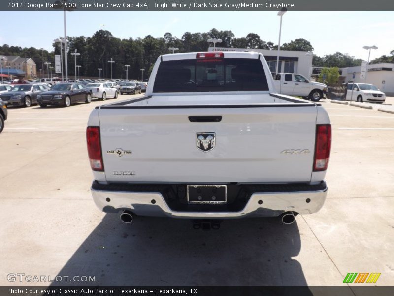 Bright White / Dark Slate Gray/Medium Graystone 2012 Dodge Ram 1500 Lone Star Crew Cab 4x4