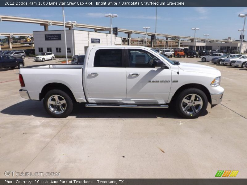 Bright White / Dark Slate Gray/Medium Graystone 2012 Dodge Ram 1500 Lone Star Crew Cab 4x4