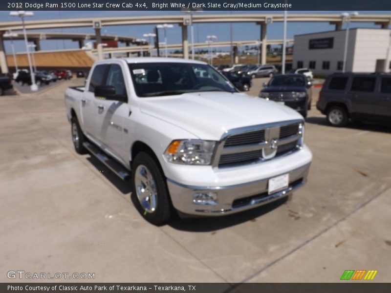 Bright White / Dark Slate Gray/Medium Graystone 2012 Dodge Ram 1500 Lone Star Crew Cab 4x4