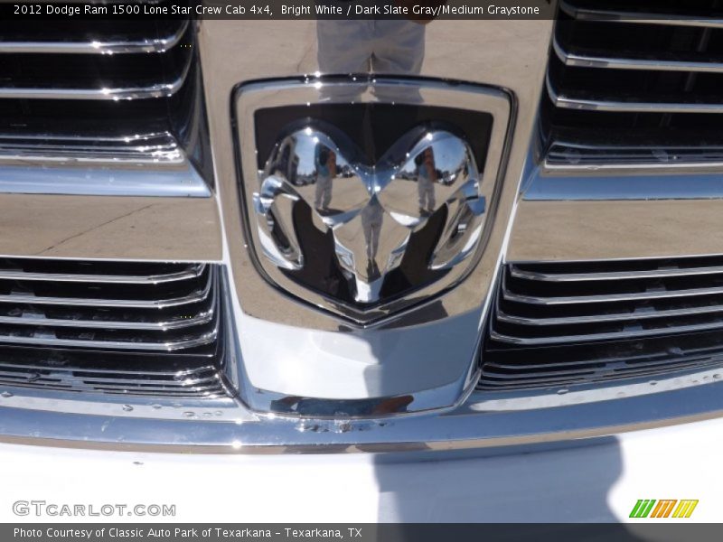 Bright White / Dark Slate Gray/Medium Graystone 2012 Dodge Ram 1500 Lone Star Crew Cab 4x4