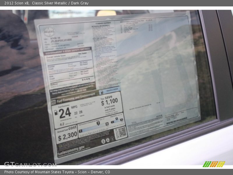 Classic Silver Metallic / Dark Gray 2012 Scion xB