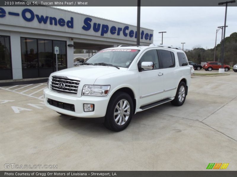 Tuscan White Pearl / Wheat 2010 Infiniti QX 56