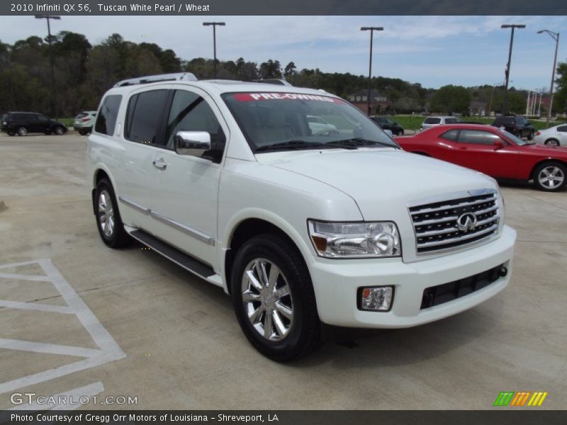 Tuscan White Pearl / Wheat 2010 Infiniti QX 56