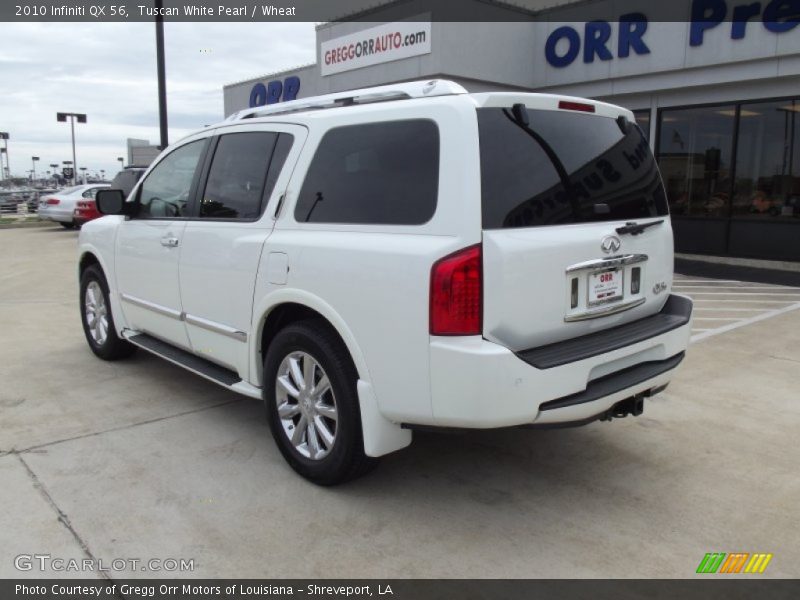 Tuscan White Pearl / Wheat 2010 Infiniti QX 56
