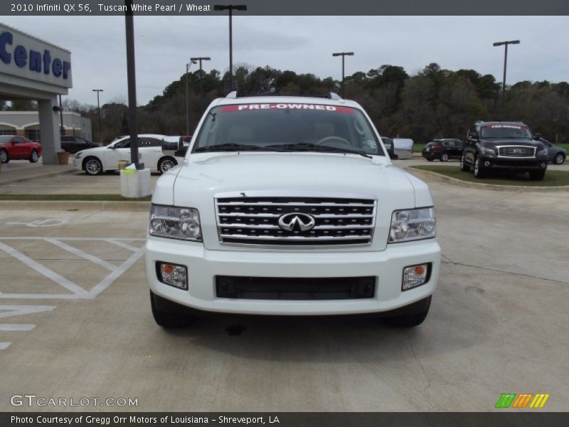 Tuscan White Pearl / Wheat 2010 Infiniti QX 56