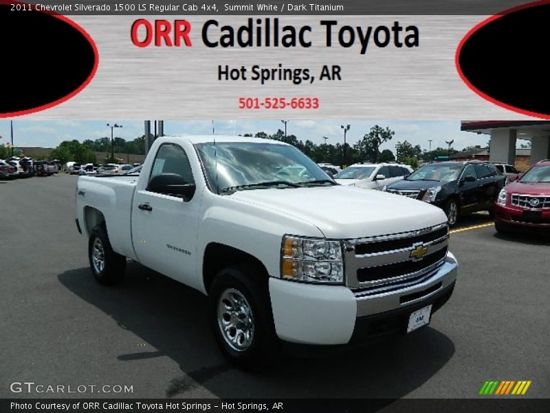 Summit White / Dark Titanium 2011 Chevrolet Silverado 1500 LS Regular Cab 4x4