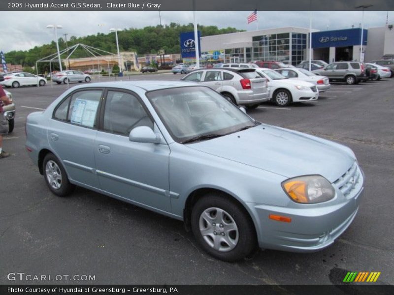 Glacier Blue / Gray 2005 Hyundai Accent GLS Sedan