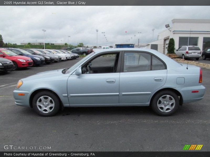 Glacier Blue / Gray 2005 Hyundai Accent GLS Sedan
