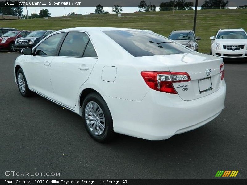 Super White / Ash 2012 Toyota Camry LE