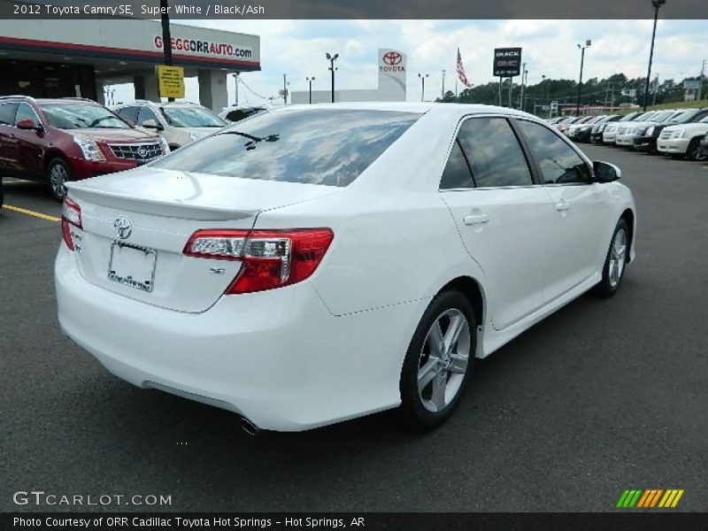 Super White / Black/Ash 2012 Toyota Camry SE
