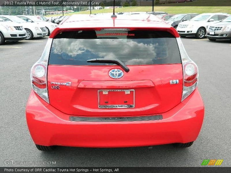 Absolutely Red / Gray 2012 Toyota Prius c Hybrid Four