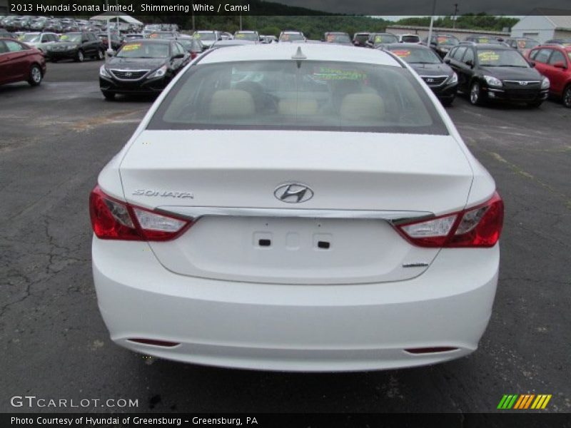 Shimmering White / Camel 2013 Hyundai Sonata Limited