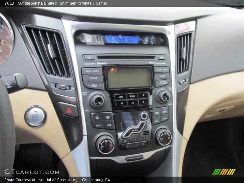 Shimmering White / Camel 2013 Hyundai Sonata Limited