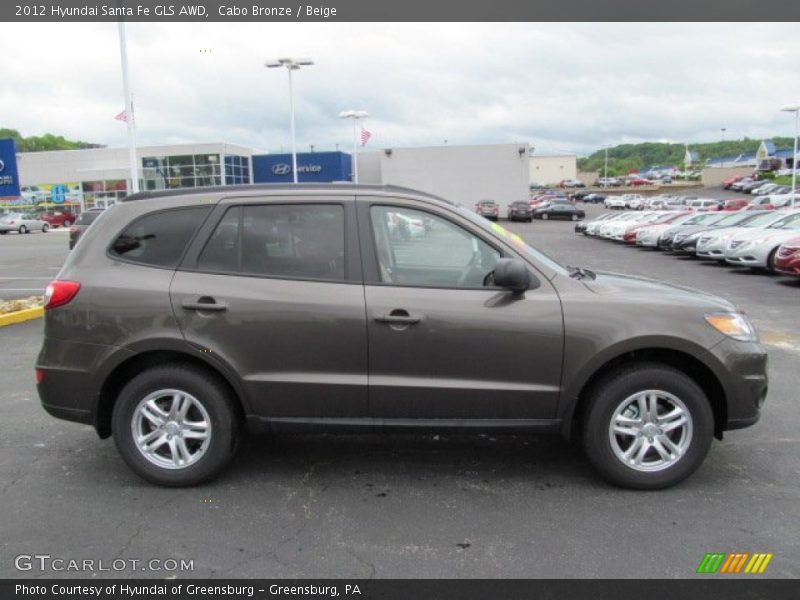 Cabo Bronze / Beige 2012 Hyundai Santa Fe GLS AWD