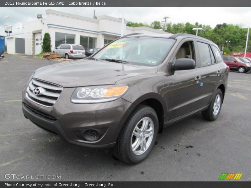 Cabo Bronze / Beige 2012 Hyundai Santa Fe GLS AWD