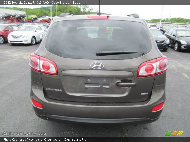 Cabo Bronze / Beige 2012 Hyundai Santa Fe GLS AWD