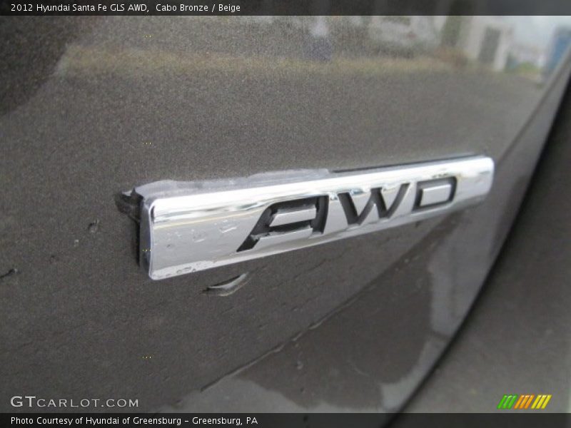 Cabo Bronze / Beige 2012 Hyundai Santa Fe GLS AWD