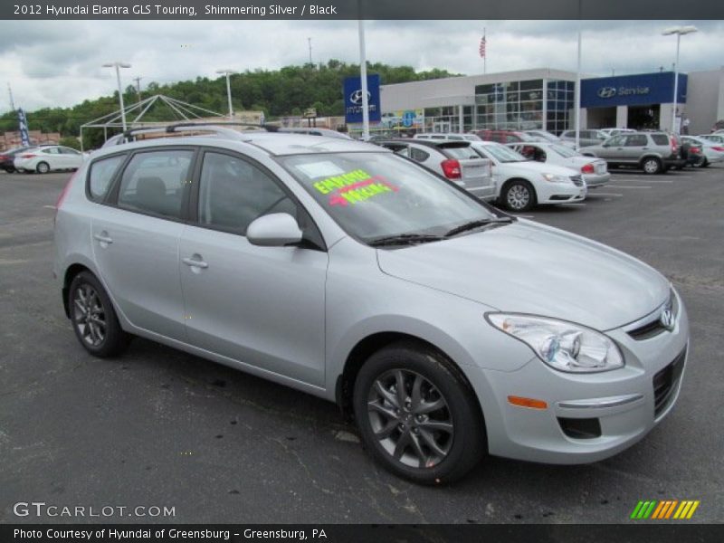 Shimmering Silver / Black 2012 Hyundai Elantra GLS Touring