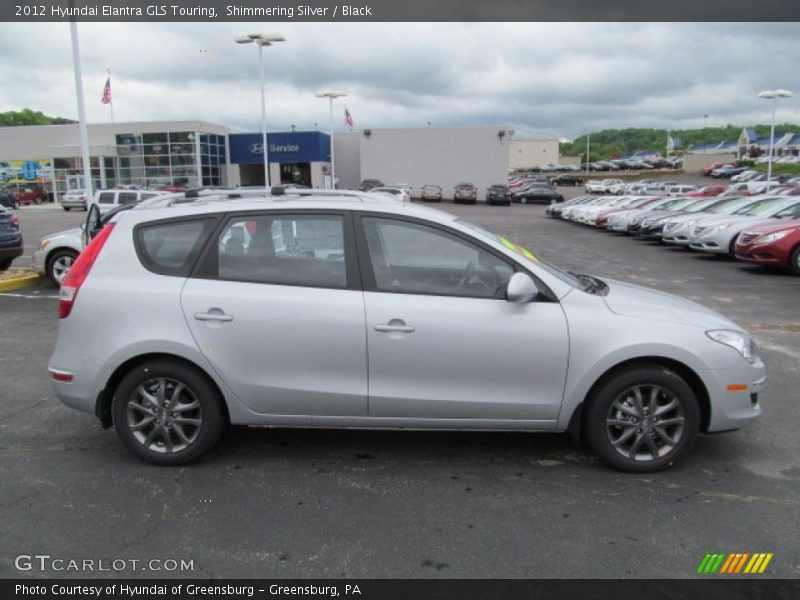 Shimmering Silver / Black 2012 Hyundai Elantra GLS Touring