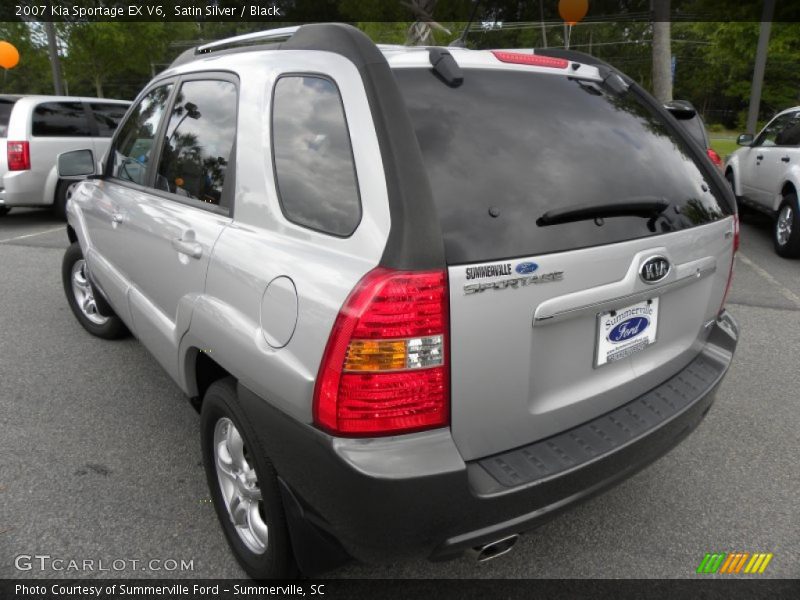 Satin Silver / Black 2007 Kia Sportage EX V6