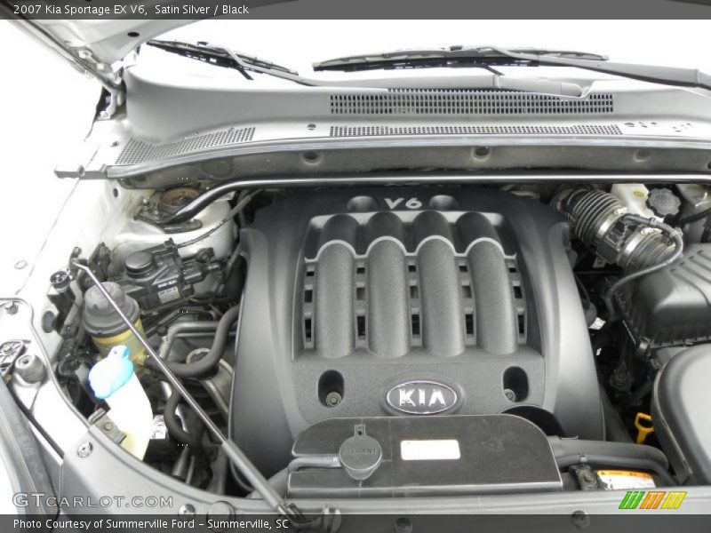 Satin Silver / Black 2007 Kia Sportage EX V6