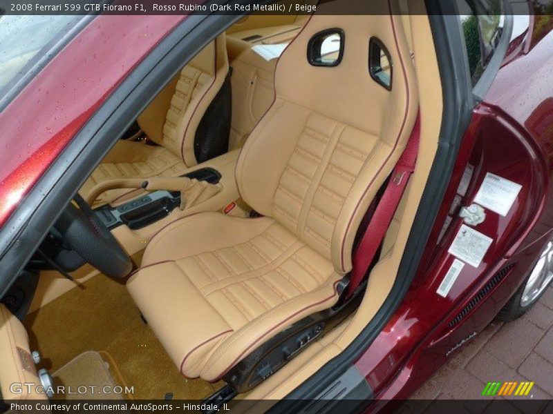 Front Seat of 2008 599 GTB Fiorano F1