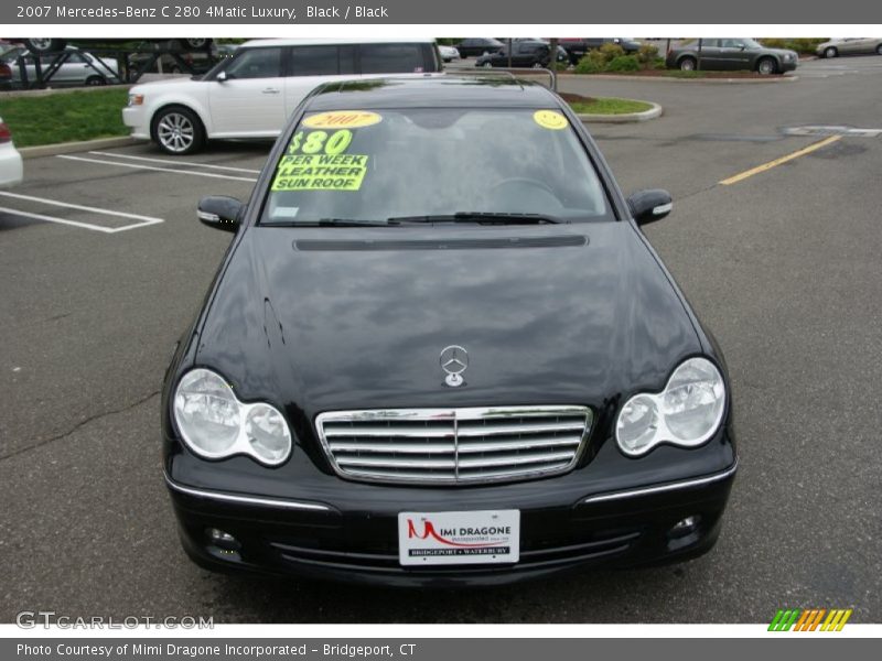 Black / Black 2007 Mercedes-Benz C 280 4Matic Luxury
