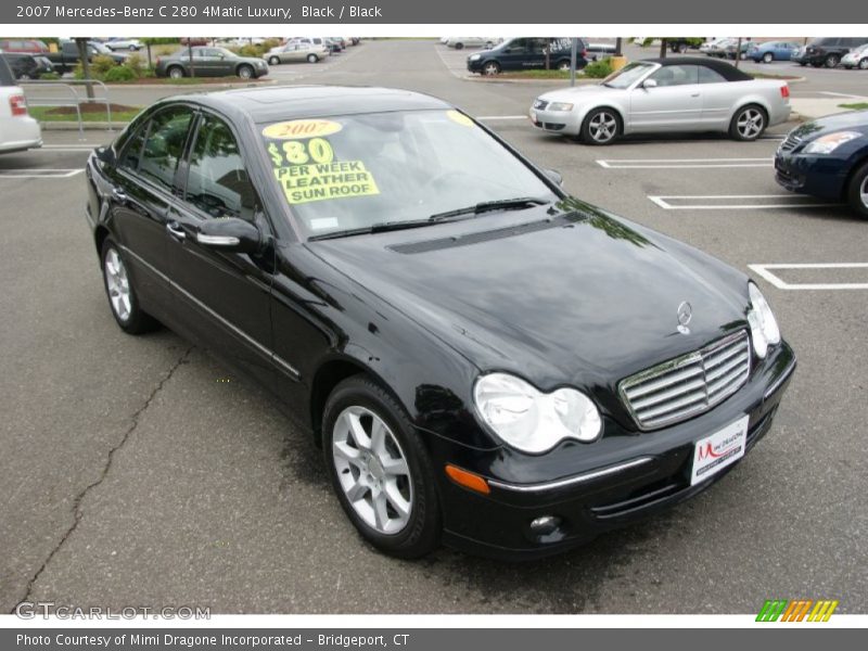Black / Black 2007 Mercedes-Benz C 280 4Matic Luxury