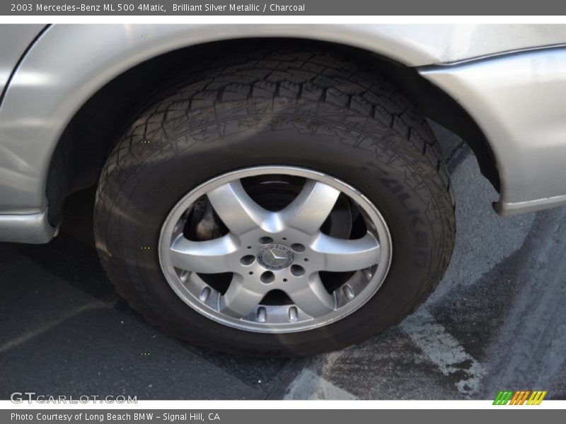 Brilliant Silver Metallic / Charcoal 2003 Mercedes-Benz ML 500 4Matic