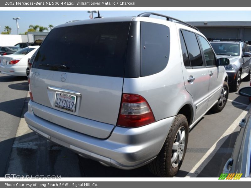 Brilliant Silver Metallic / Charcoal 2003 Mercedes-Benz ML 500 4Matic
