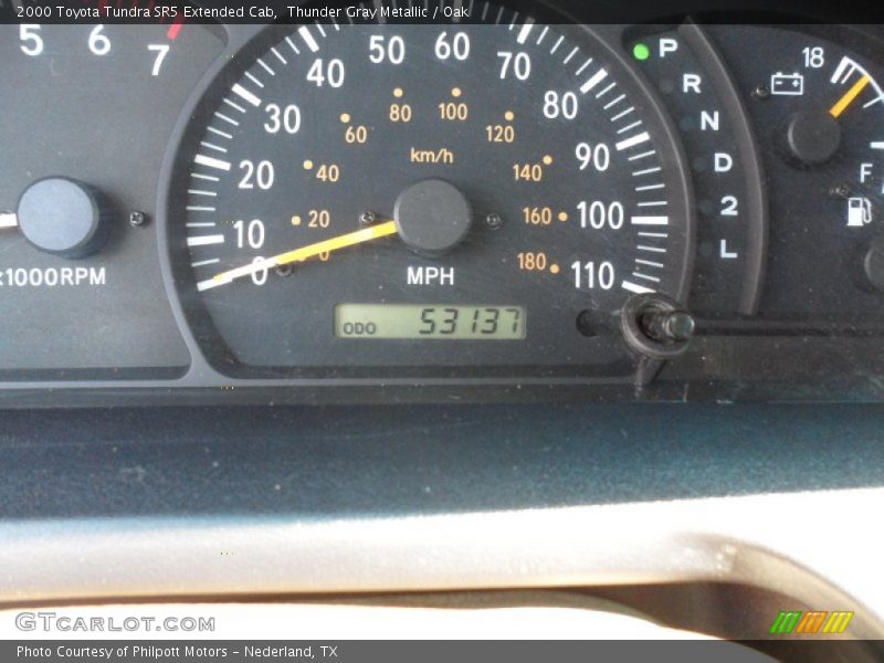 Thunder Gray Metallic / Oak 2000 Toyota Tundra SR5 Extended Cab