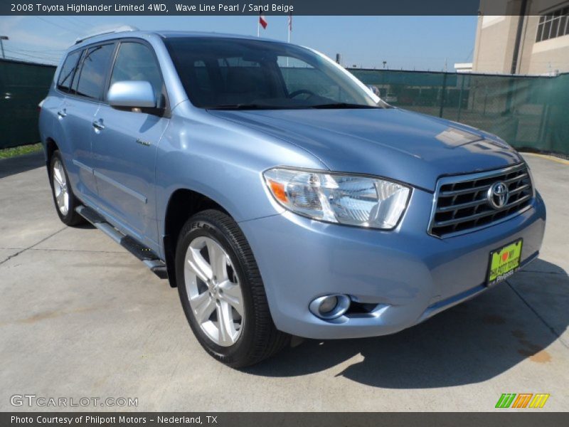 Wave Line Pearl / Sand Beige 2008 Toyota Highlander Limited 4WD