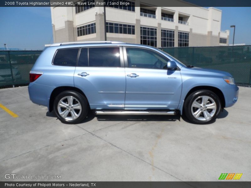 Wave Line Pearl / Sand Beige 2008 Toyota Highlander Limited 4WD