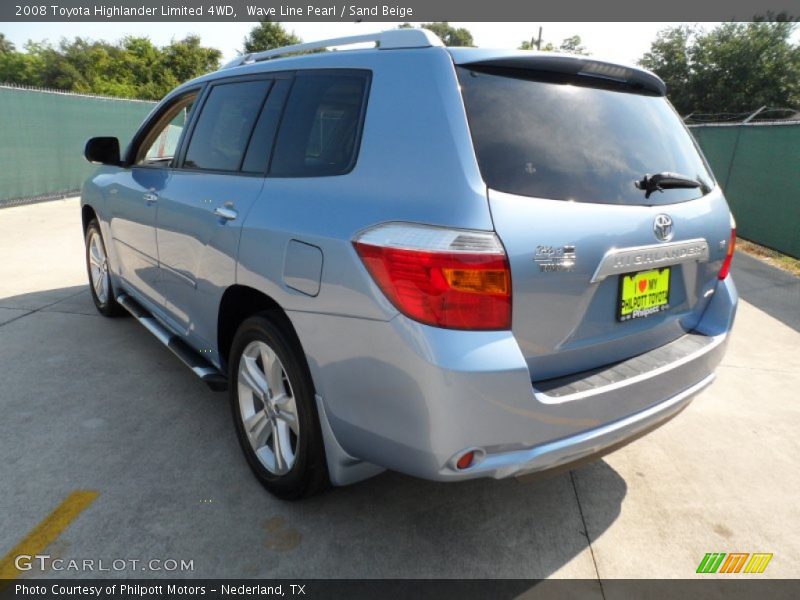 Wave Line Pearl / Sand Beige 2008 Toyota Highlander Limited 4WD