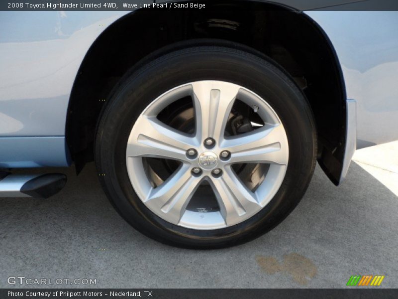 Wave Line Pearl / Sand Beige 2008 Toyota Highlander Limited 4WD