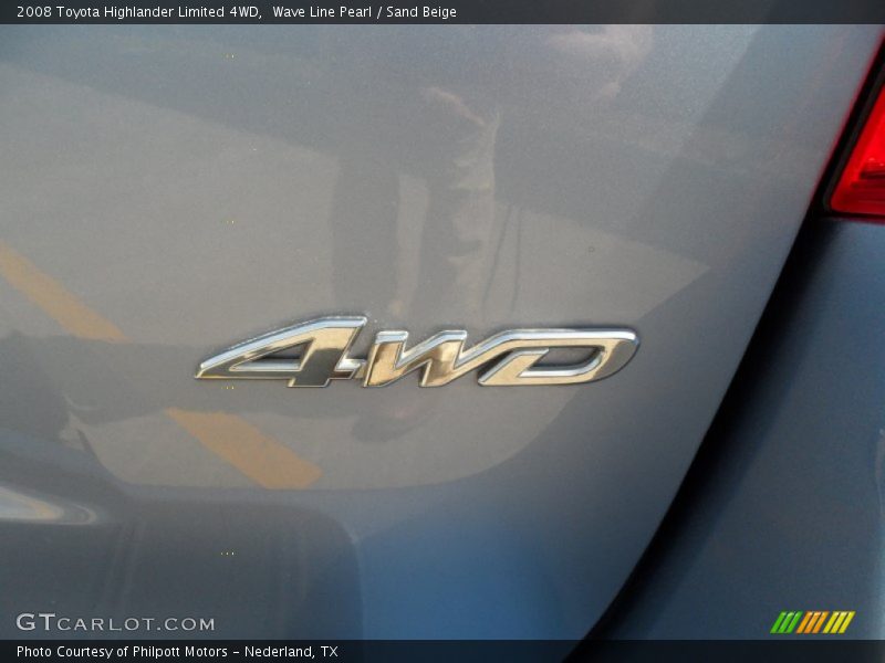 Wave Line Pearl / Sand Beige 2008 Toyota Highlander Limited 4WD