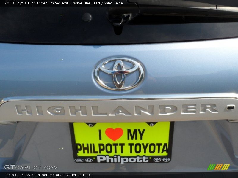 Wave Line Pearl / Sand Beige 2008 Toyota Highlander Limited 4WD