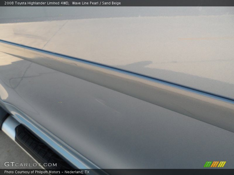 Wave Line Pearl / Sand Beige 2008 Toyota Highlander Limited 4WD
