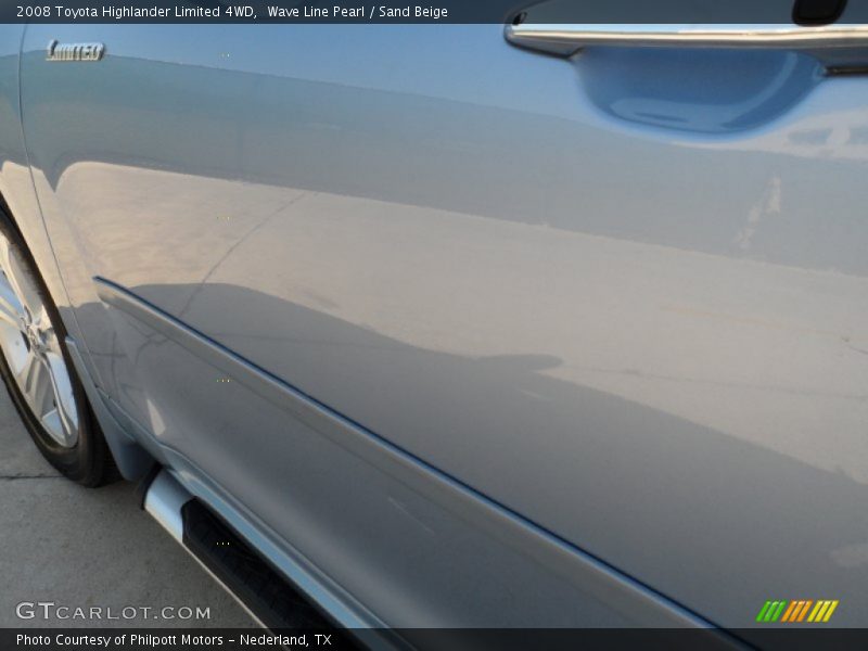Wave Line Pearl / Sand Beige 2008 Toyota Highlander Limited 4WD