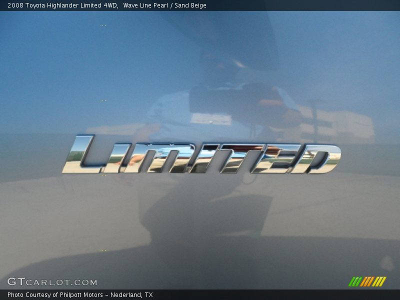 Wave Line Pearl / Sand Beige 2008 Toyota Highlander Limited 4WD