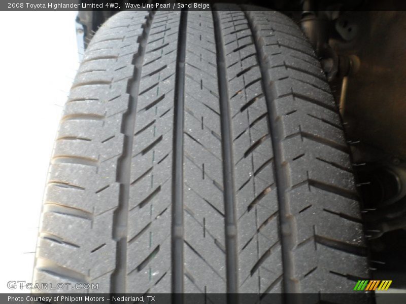 Wave Line Pearl / Sand Beige 2008 Toyota Highlander Limited 4WD