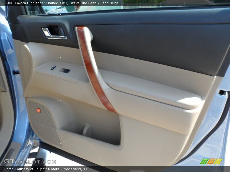 Wave Line Pearl / Sand Beige 2008 Toyota Highlander Limited 4WD