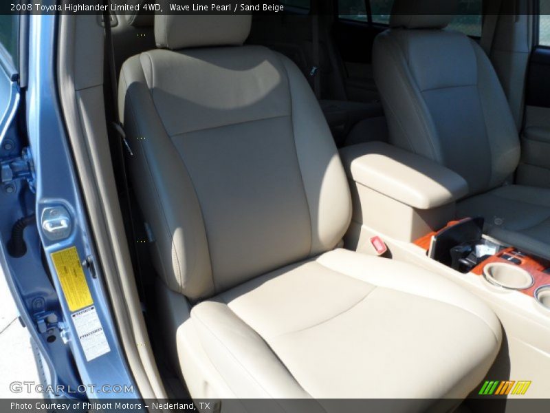 Wave Line Pearl / Sand Beige 2008 Toyota Highlander Limited 4WD