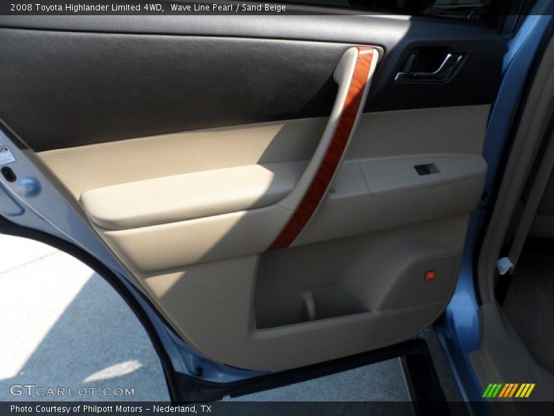 Wave Line Pearl / Sand Beige 2008 Toyota Highlander Limited 4WD