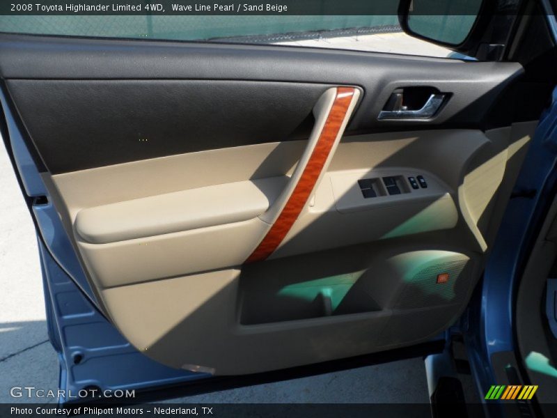 Wave Line Pearl / Sand Beige 2008 Toyota Highlander Limited 4WD