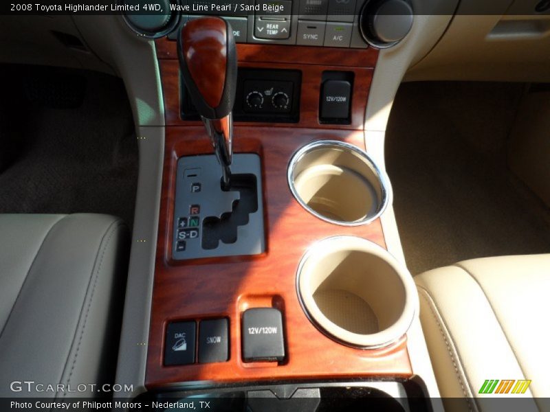 Wave Line Pearl / Sand Beige 2008 Toyota Highlander Limited 4WD